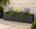 Anthracite Metal Window Box Planter | Handmade in UK | 1m Long Steel Garden Planter